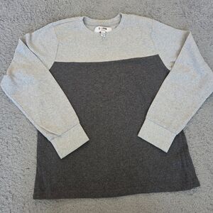 Gray and Dark Gray Long Sleeve Thermal Shirt Winter Layering Size 10/12